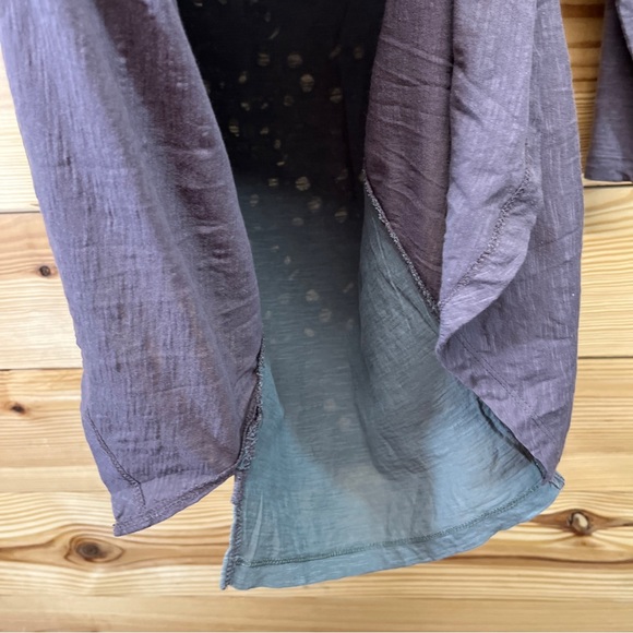 LOGO Lori Goldstein Shirt XXS A279027 Purple Swing Gray Embroidered 3/4 Sleeve - Picture 10 of 11